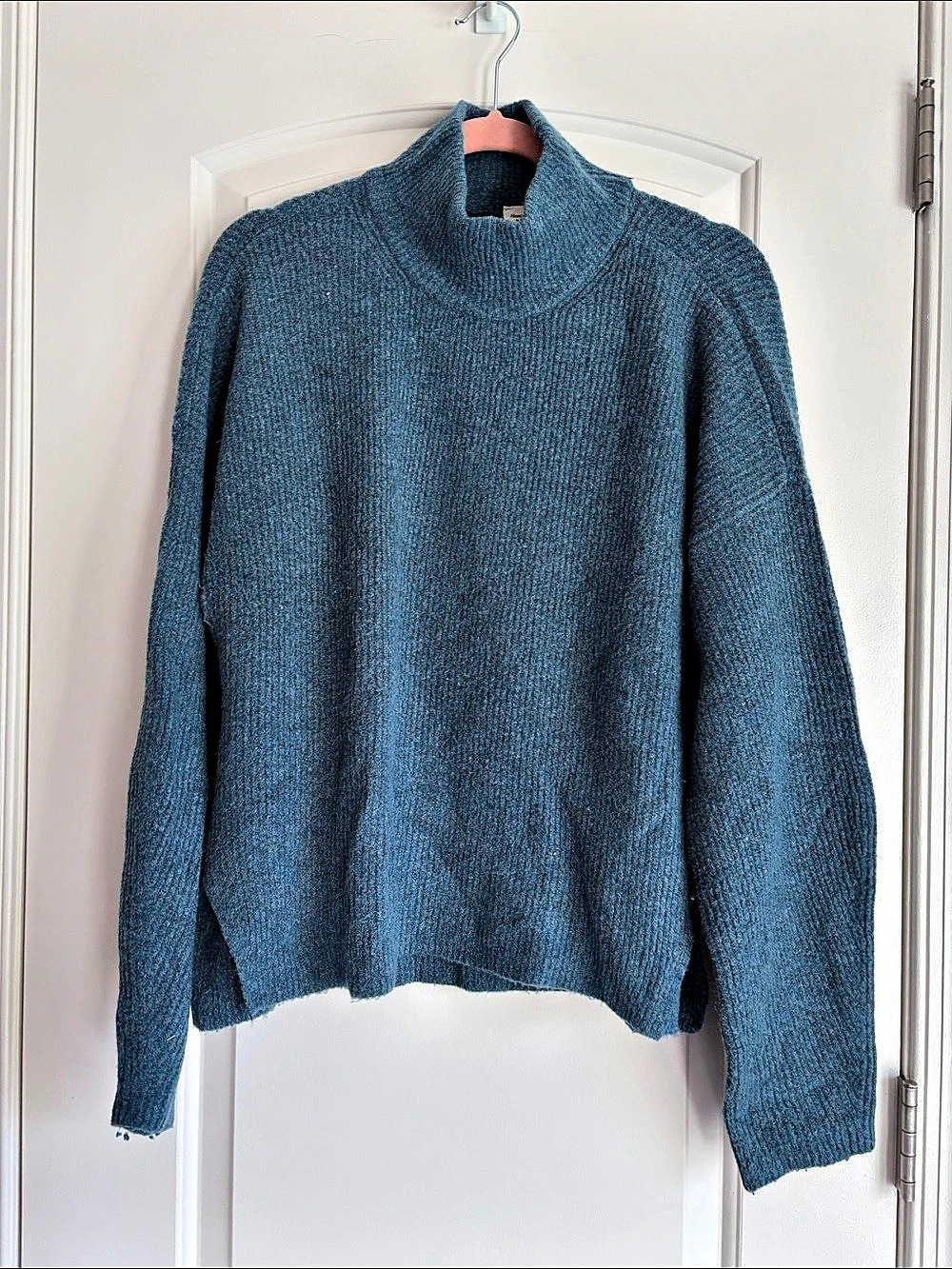 Abercrombie & Fitch Blue Cowl Neck Sweater Size Large